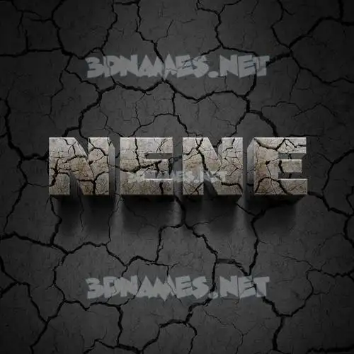 nene in Cracked Stone style - 3D name wallpaper nene in Cracked Stone style - 3D name wallpaper