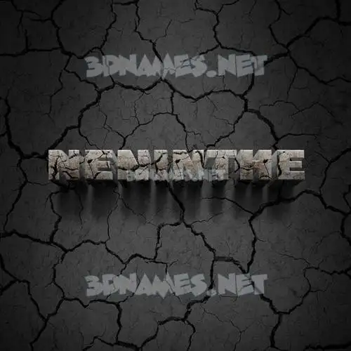 neninthe in Cracked Stone style - 3D name wallpaper neninthe in Cracked Stone style - 3D name wallpaper