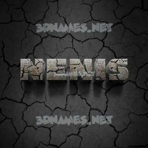 nenis in Cracked Stone style - 3D name wallpaper