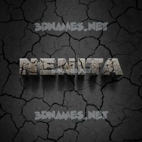 nenita in Cracked Stone style - 3D name wallpaper nenita in Cracked Stone style - 3D name wallpaper