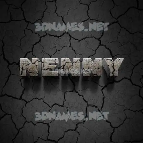 nenny in Cracked Stone style - 3D name wallpaper