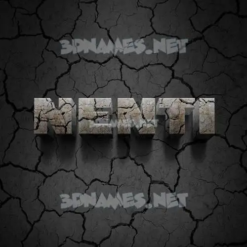 nenti in Cracked Stone style - 3D name wallpaper nenti in Cracked Stone style - 3D name wallpaper