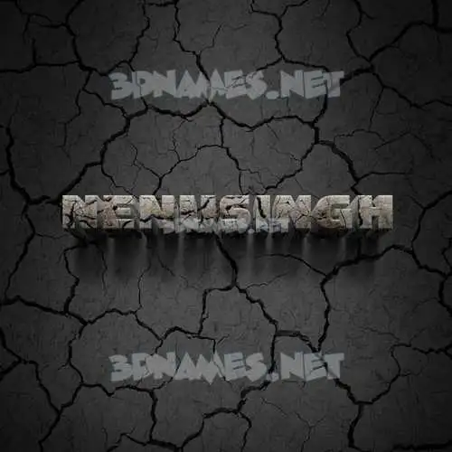 nenusingh in Cracked Stone style - 3D name wallpaper
