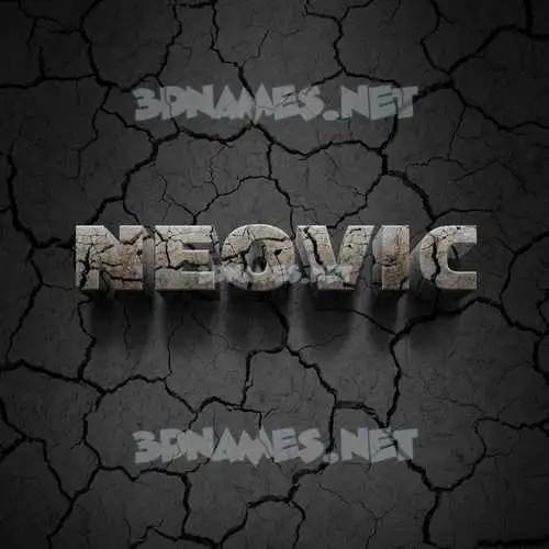 neovic in Cracked Stone style - 3D name wallpaper neovic in Cracked Stone style - 3D name wallpaper