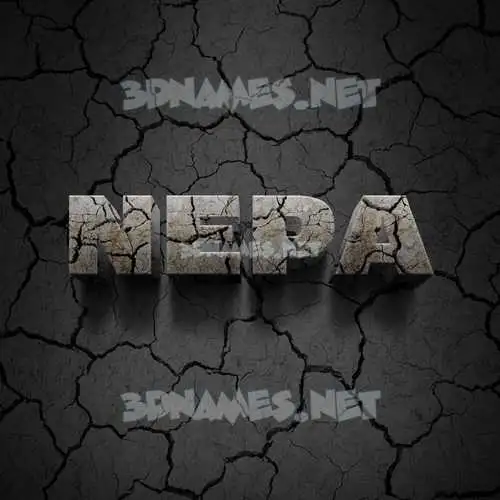 nepa in Cracked Stone style - 3D name wallpaper
