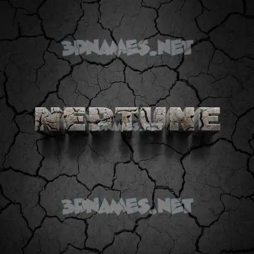 neptune in Cracked Stone style - 3D name wallpaper neptune in Cracked Stone style - 3D name wallpaper