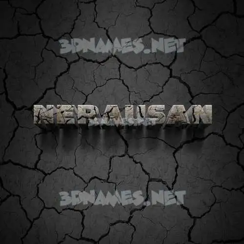 nerausan in Cracked Stone style - 3D name wallpaper nerausan in Cracked Stone style - 3D name wallpaper