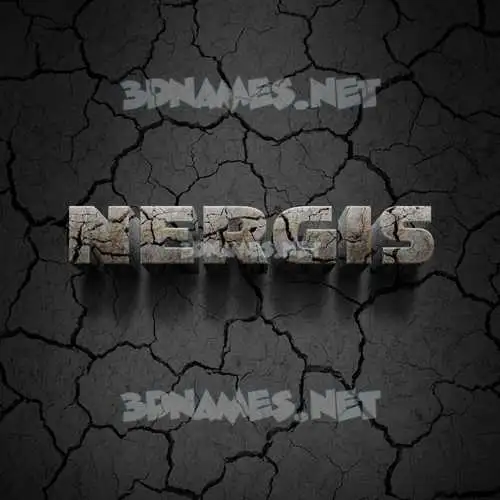 nergis in Cracked Stone style - 3D name wallpaper nergis in Cracked Stone style - 3D name wallpaper