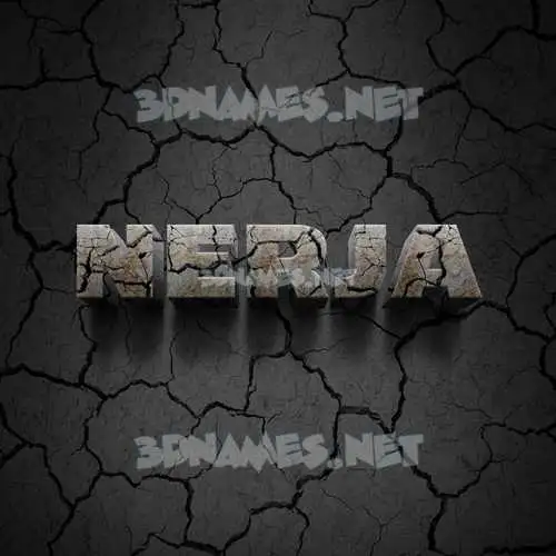 nerja in Cracked Stone style - 3D name wallpaper