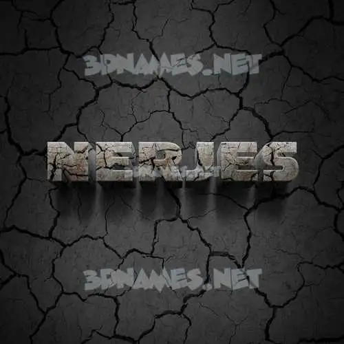nerjes in Cracked Stone style - 3D name wallpaper nerjes in Cracked Stone style - 3D name wallpaper