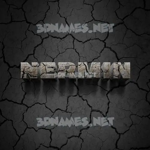 nermin in Cracked Stone style - 3D name wallpaper nermin in Cracked Stone style - 3D name wallpaper