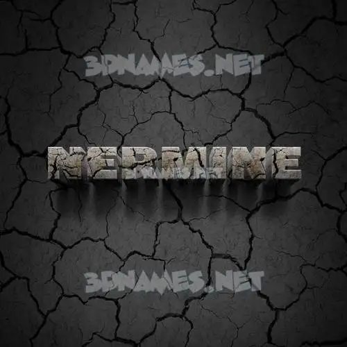 nermine in Cracked Stone style - 3D name wallpaper