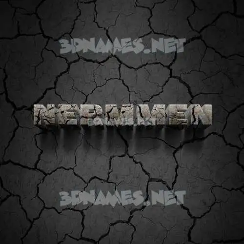 nermmen in Cracked Stone style - 3D name wallpaper nermmen in Cracked Stone style - 3D name wallpaper