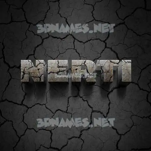 nerti in Cracked Stone style - 3D name wallpaper nerti in Cracked Stone style - 3D name wallpaper