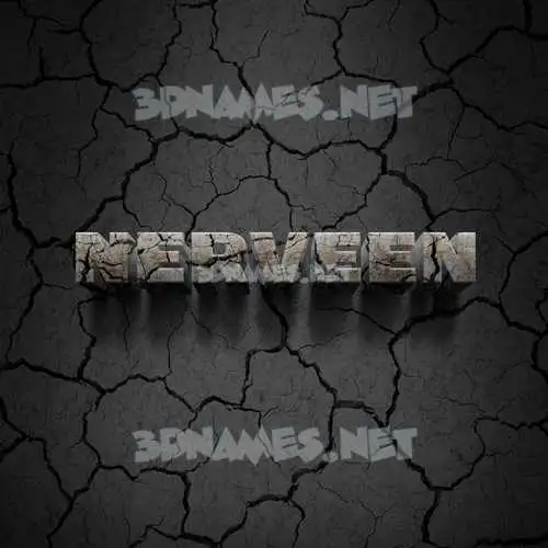 nerveen in Cracked Stone style - 3D name wallpaper nerveen in Cracked Stone style - 3D name wallpaper