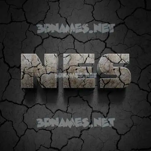 nes in Cracked Stone style - 3D name wallpaper nes in Cracked Stone style - 3D name wallpaper