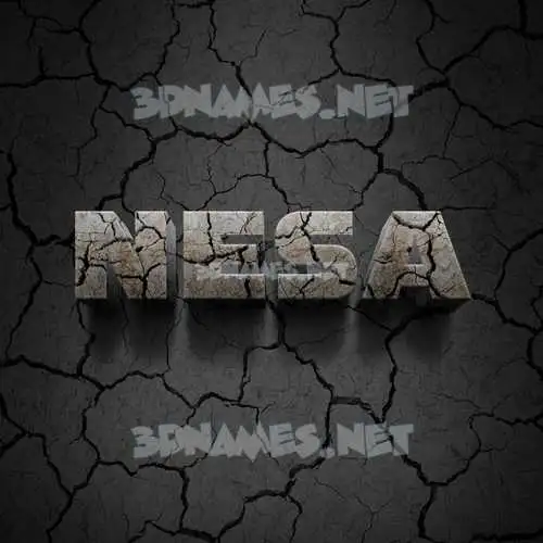 nesa in Cracked Stone style - 3D name wallpaper nesa in Cracked Stone style - 3D name wallpaper