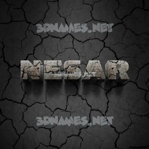 nesar in Cracked Stone style - 3D name wallpaper nesar in Cracked Stone style - 3D name wallpaper