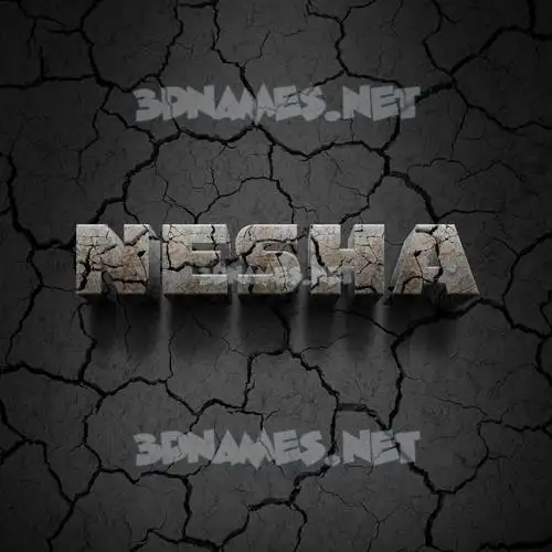 nesha in Cracked Stone style - 3D name wallpaper nesha in Cracked Stone style - 3D name wallpaper
