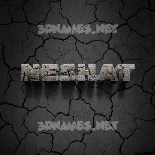 neshat in Cracked Stone style - 3D name wallpaper neshat in Cracked Stone style - 3D name wallpaper