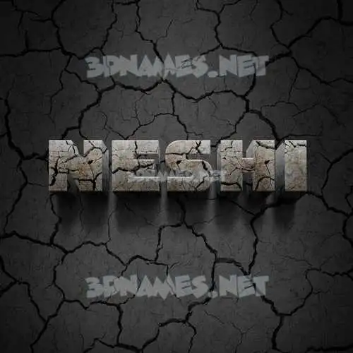 neshi in Cracked Stone style - 3D name wallpaper neshi in Cracked Stone style - 3D name wallpaper