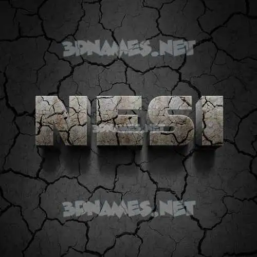 nesi in Cracked Stone style - 3D name wallpaper nesi in Cracked Stone style - 3D name wallpaper