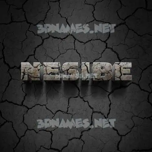 nesibe in Cracked Stone style - 3D name wallpaper nesibe in Cracked Stone style - 3D name wallpaper