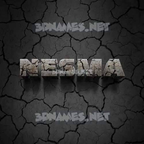 nesma in Cracked Stone style - 3D name wallpaper nesma in Cracked Stone style - 3D name wallpaper