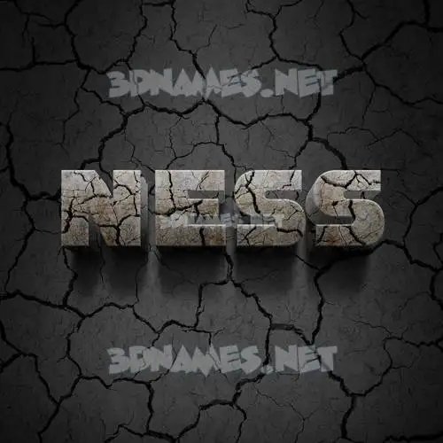 ness in Cracked Stone style - 3D name wallpaper ness in Cracked Stone style - 3D name wallpaper