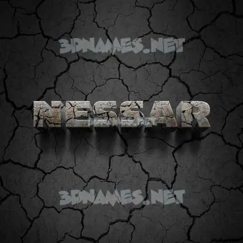 nessar in Cracked Stone style - 3D name wallpaper nessar in Cracked Stone style - 3D name wallpaper