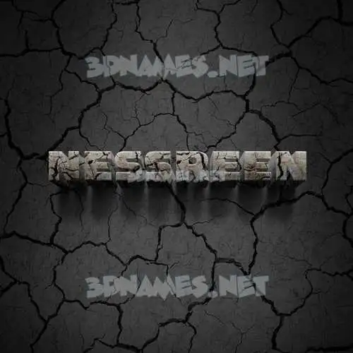 nessreen in Cracked Stone style - 3D name wallpaper nessreen in Cracked Stone style - 3D name wallpaper