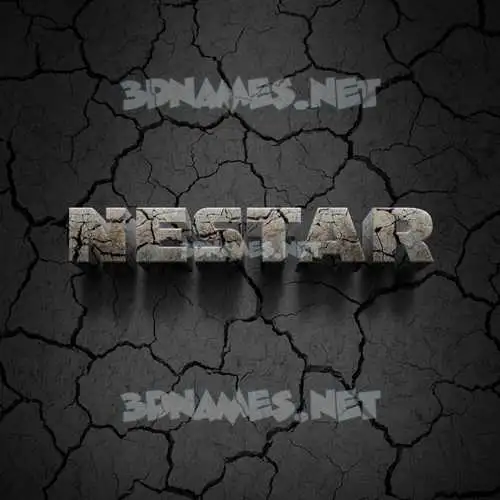 nestar in Cracked Stone style - 3D name wallpaper nestar in Cracked Stone style - 3D name wallpaper