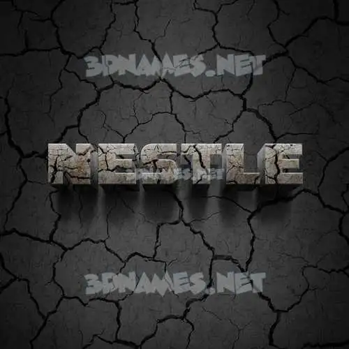 nestle in Cracked Stone style - 3D name wallpaper