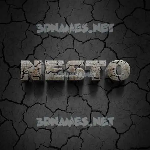 nesto in Cracked Stone style - 3D name wallpaper nesto in Cracked Stone style - 3D name wallpaper