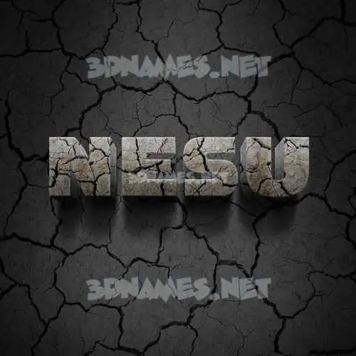 nesu in Cracked Stone style - 3D name wallpaper nesu in Cracked Stone style - 3D name wallpaper