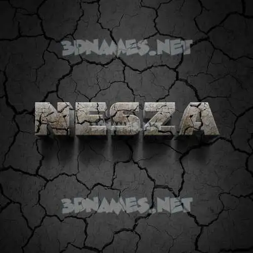 nesza in Cracked Stone style - 3D name wallpaper nesza in Cracked Stone style - 3D name wallpaper