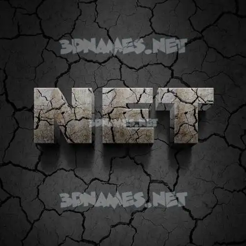 net in Cracked Stone style - 3D name wallpaper net in Cracked Stone style - 3D name wallpaper