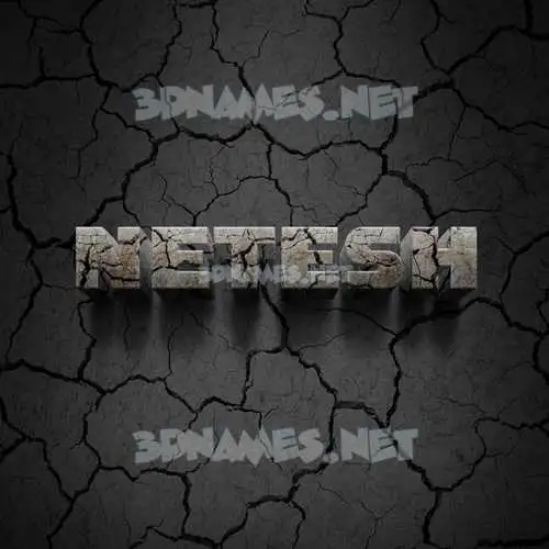 netesh in Cracked Stone style - 3D name wallpaper