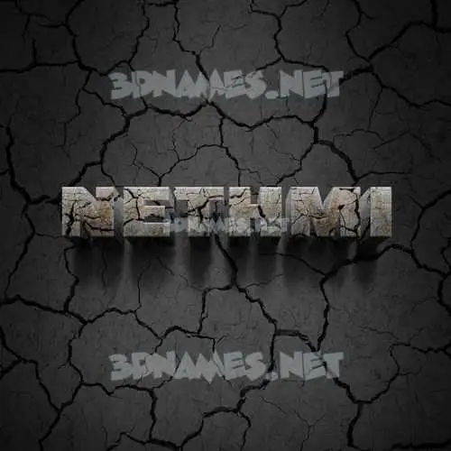 nethmi in Cracked Stone style - 3D name wallpaper
