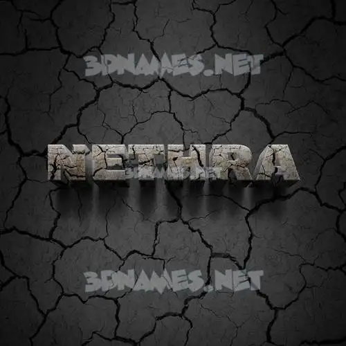 nethra in Cracked Stone style - 3D name wallpaper