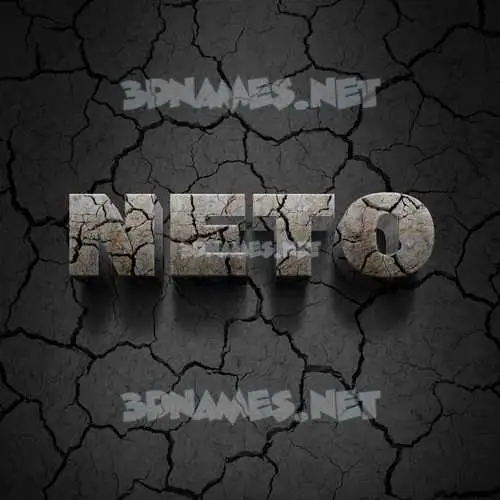 neto in Cracked Stone style - 3D name wallpaper neto in Cracked Stone style - 3D name wallpaper