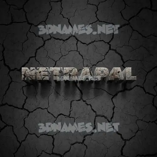 netrapal in Cracked Stone style - 3D name wallpaper