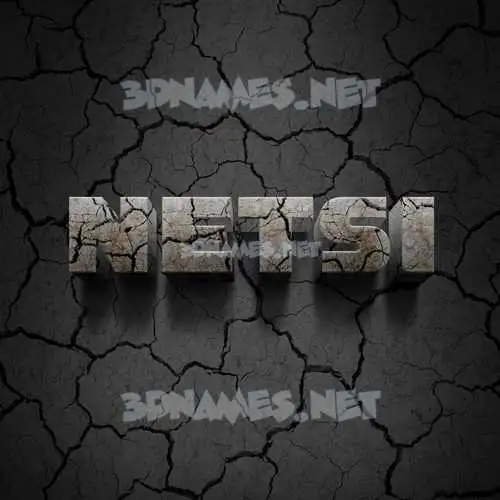 netsi in Cracked Stone style - 3D name wallpaper netsi in Cracked Stone style - 3D name wallpaper