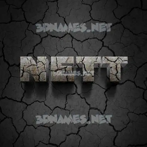 nett in Cracked Stone style - 3D name wallpaper nett in Cracked Stone style - 3D name wallpaper