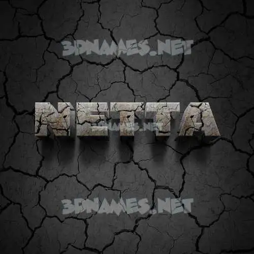 netta in Cracked Stone style - 3D name wallpaper