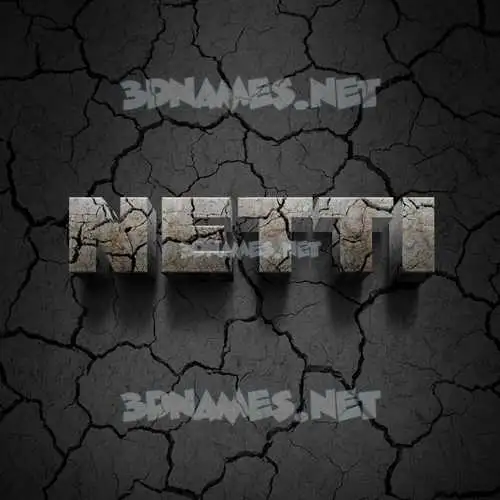 netti in Cracked Stone style - 3D name wallpaper