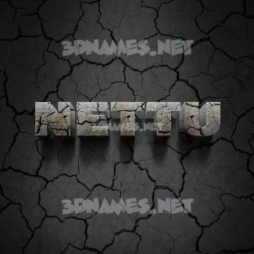 nettu in Cracked Stone style - 3D name wallpaper