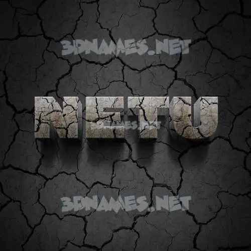 netu in Cracked Stone style - 3D name wallpaper