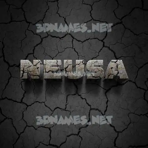 neusa in Cracked Stone style - 3D name wallpaper neusa in Cracked Stone style - 3D name wallpaper