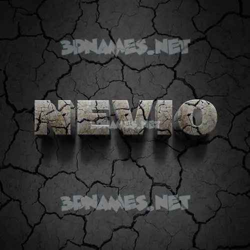 nevio in Cracked Stone style - 3D name wallpaper